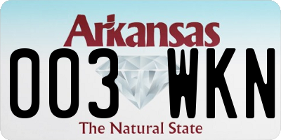 AR license plate 003WKN