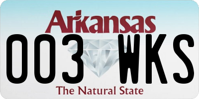 AR license plate 003WKS