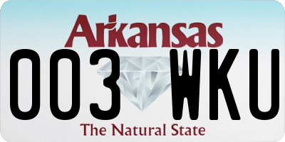 AR license plate 003WKU