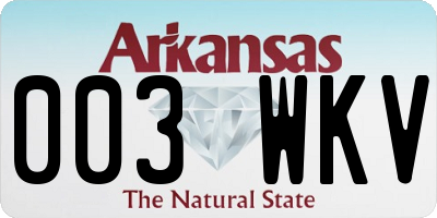 AR license plate 003WKV