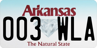 AR license plate 003WLA