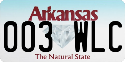 AR license plate 003WLC