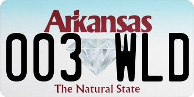 AR license plate 003WLD