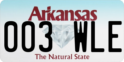 AR license plate 003WLE
