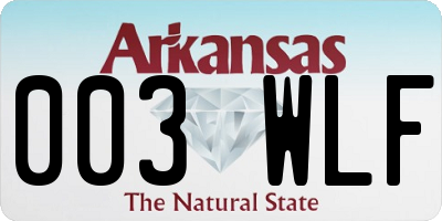 AR license plate 003WLF