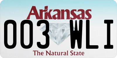 AR license plate 003WLI