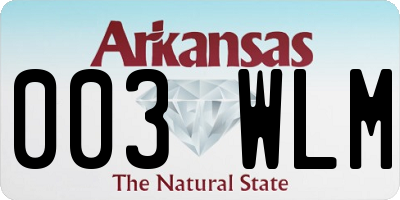 AR license plate 003WLM