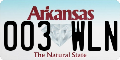 AR license plate 003WLN
