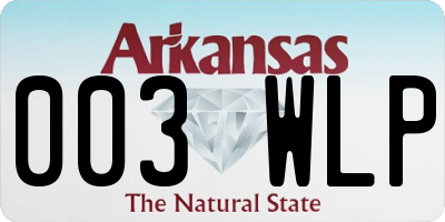 AR license plate 003WLP