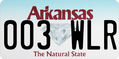 AR license plate 003WLR