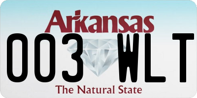 AR license plate 003WLT
