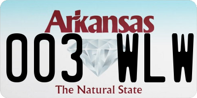 AR license plate 003WLW