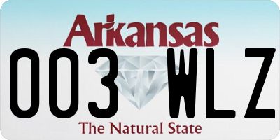 AR license plate 003WLZ