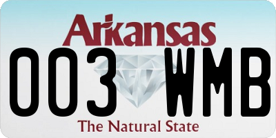 AR license plate 003WMB