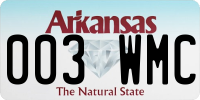 AR license plate 003WMC