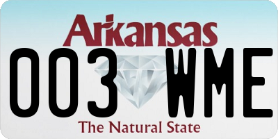 AR license plate 003WME