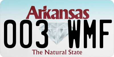 AR license plate 003WMF
