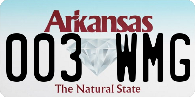 AR license plate 003WMG