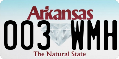 AR license plate 003WMH