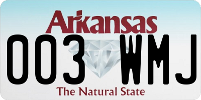 AR license plate 003WMJ