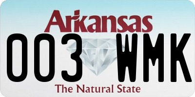 AR license plate 003WMK