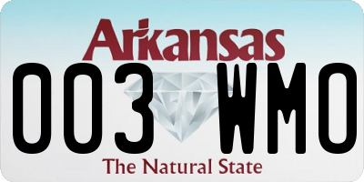 AR license plate 003WMO