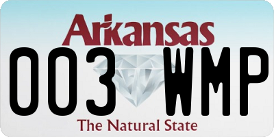AR license plate 003WMP