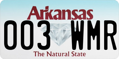 AR license plate 003WMR