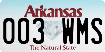 AR license plate 003WMS