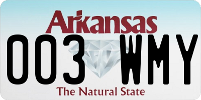 AR license plate 003WMY