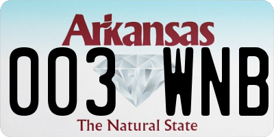AR license plate 003WNB