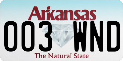 AR license plate 003WND