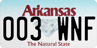AR license plate 003WNF