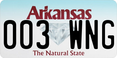 AR license plate 003WNG
