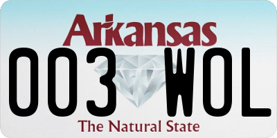 AR license plate 003WOL