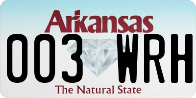 AR license plate 003WRH