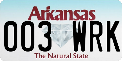 AR license plate 003WRK