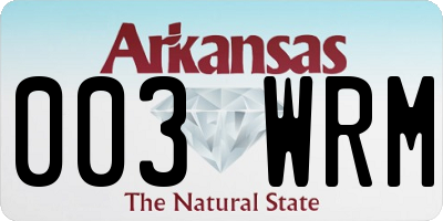 AR license plate 003WRM