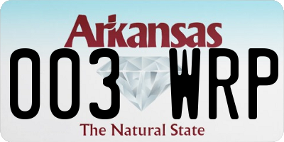 AR license plate 003WRP