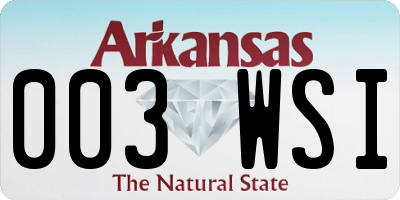 AR license plate 003WSI