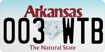 AR license plate 003WTB
