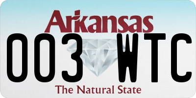 AR license plate 003WTC