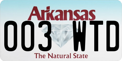 AR license plate 003WTD
