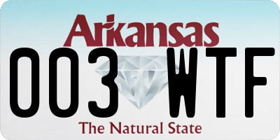 AR license plate 003WTF