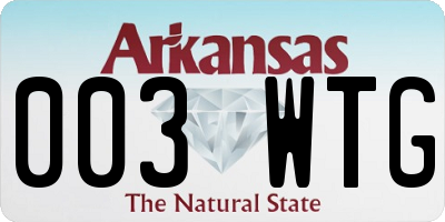 AR license plate 003WTG