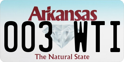 AR license plate 003WTI