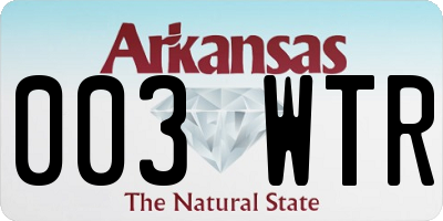 AR license plate 003WTR