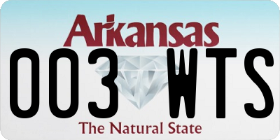 AR license plate 003WTS