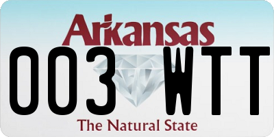 AR license plate 003WTT