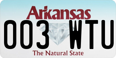 AR license plate 003WTU
